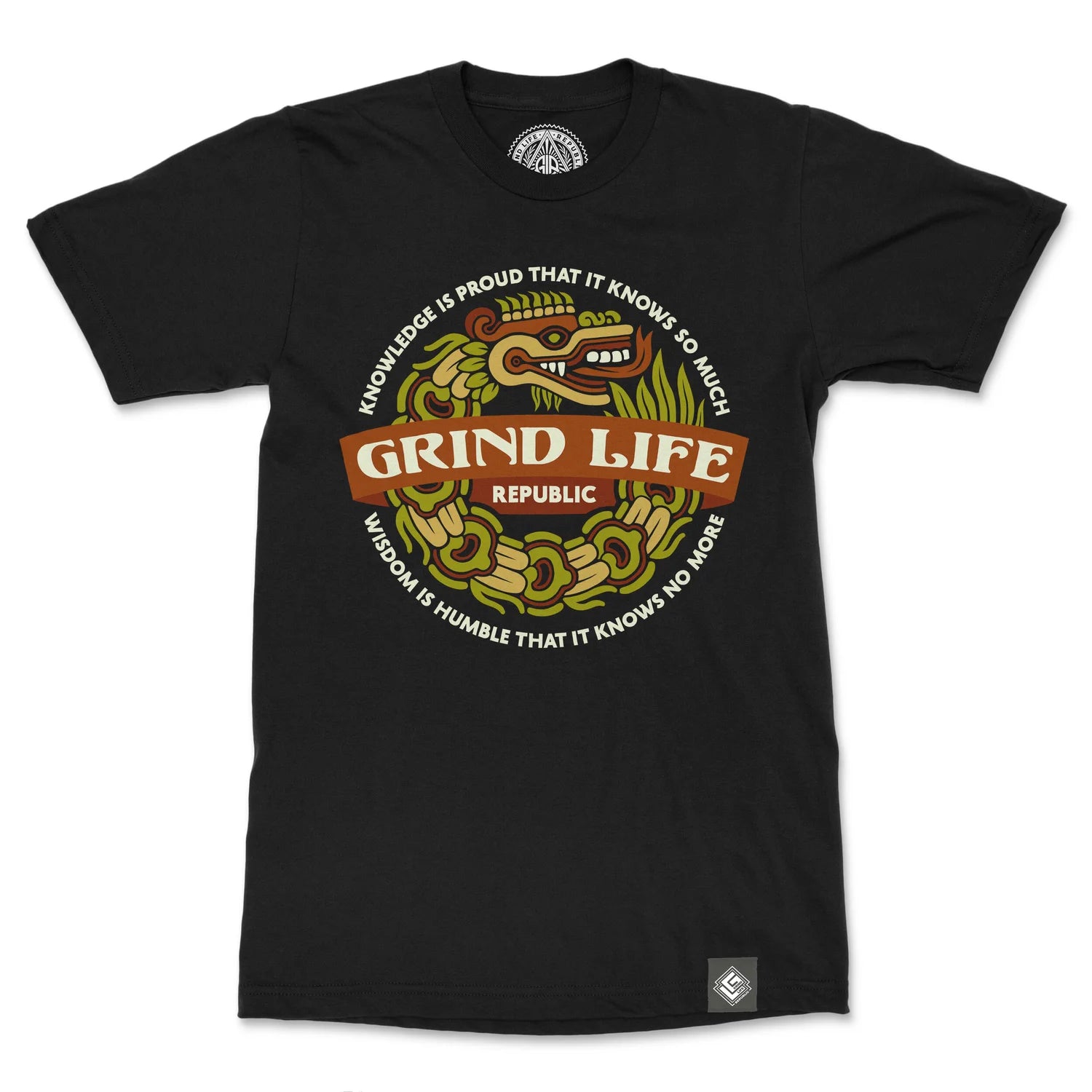 Feathered Serpent Men's Cotton Crew Neck T-Shirt