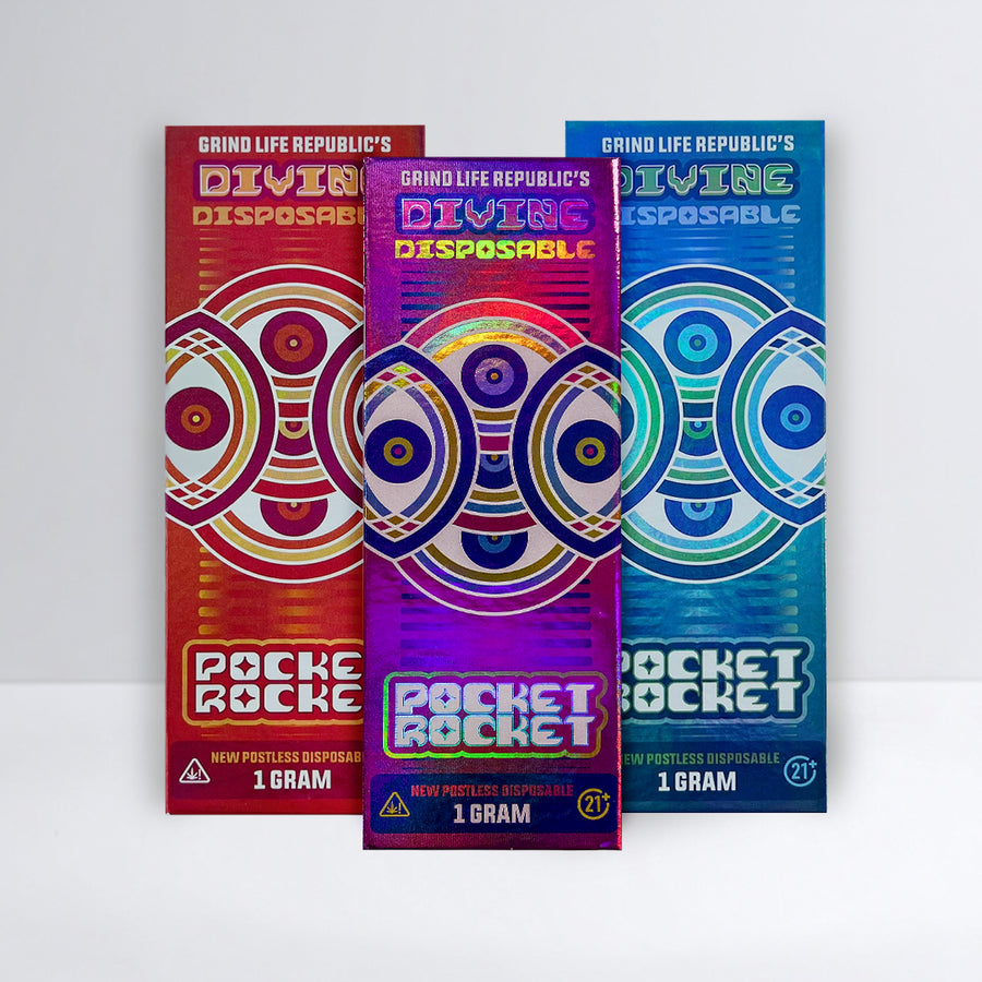 Three boxes of the Divine Disposable 1 gram thca disposable vape product