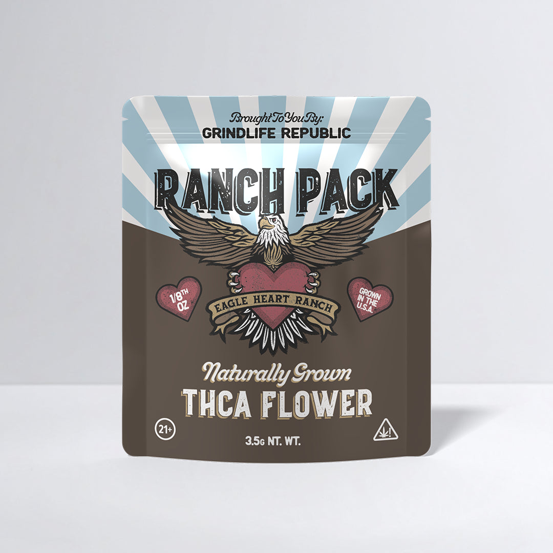Packaged product with 'Ranch Pack' branding on a light gray background