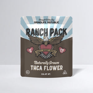 Packaged product with 'Ranch Pack' branding on a light gray background