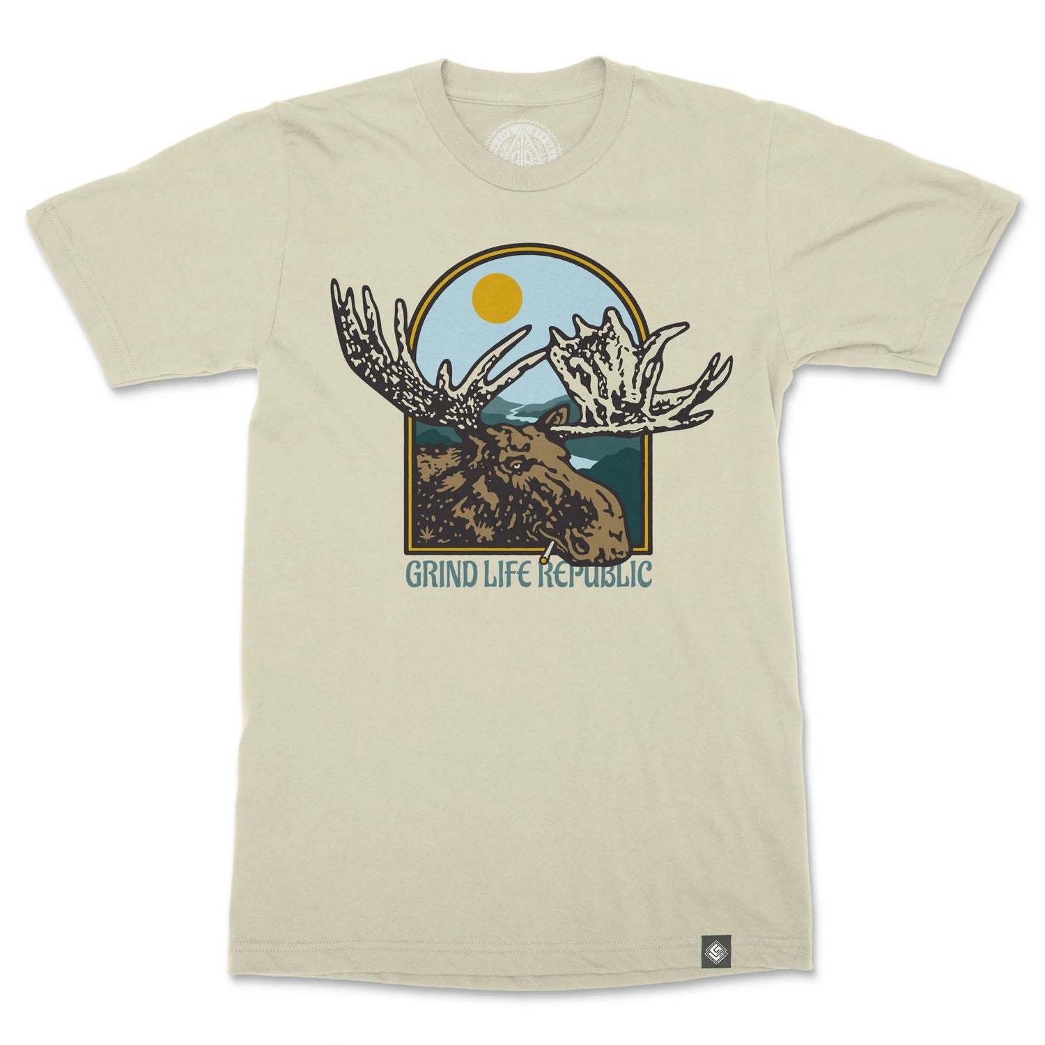Moose Head Men's Cotton Crew Neck T-Shirt