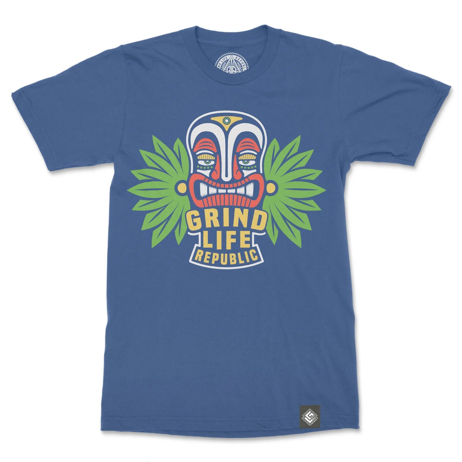 Tiki Clown Men's Cotton Crew Neck T-Shirt